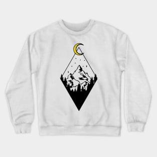 Nocturnal Tranquility in the Woods Crewneck Sweatshirt